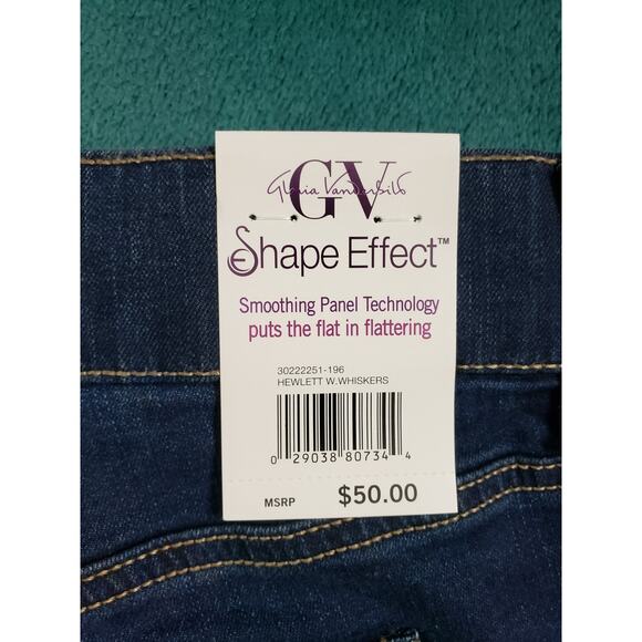 Gloria Vanderbilt Jeans Size 16 W Womens Blue Pants Stretch Pull on Capri NWT - Picture 16 of 16
